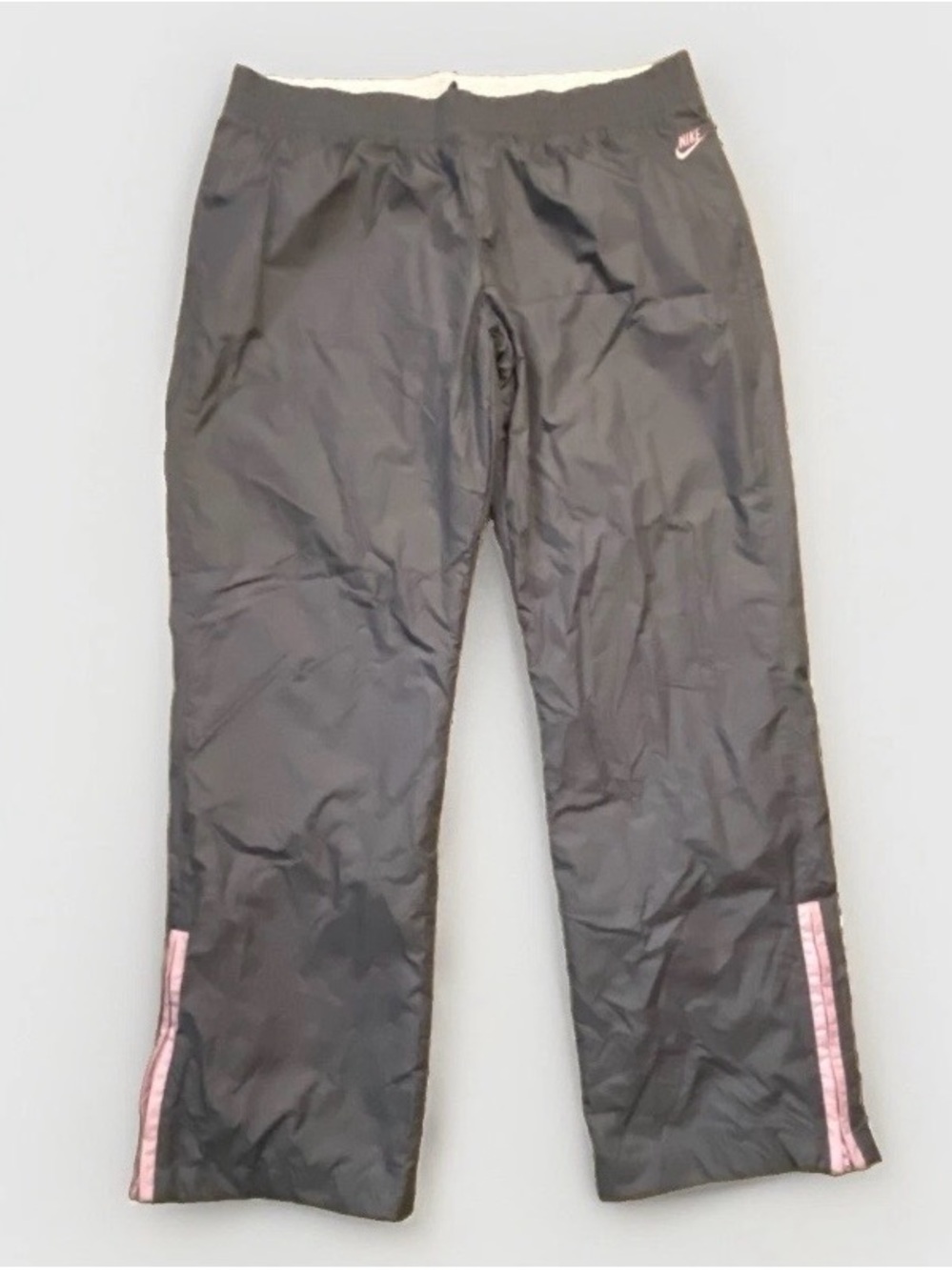 Vintage Y2K 2008 Nike Windbreaker Pants Track Gray Pink Swoosh NWT Women's XL
